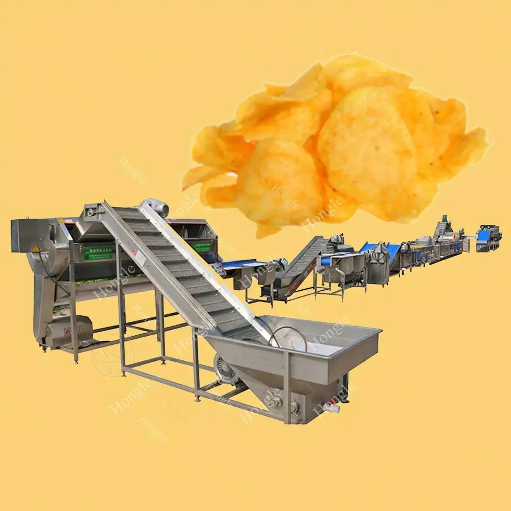 Máquina para hacer patatas fritas congeladas frescas Línea de producción de patatas fritas totalmente automática