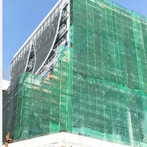 Rete di sicurezza verde HDPE ad altissima resistenza prodotta in fabbrica per detriti di rete di detriti per cantieri