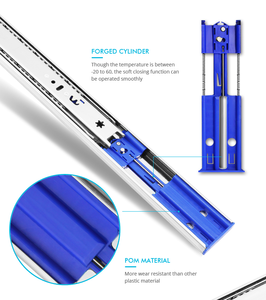 Topcent Modern Design Retractable Keyboard <strong>Slide</strong> <strong>Rail</strong> Thickened Three-Section Silent <strong>Guide</strong> <strong>Drawer</strong> <strong>Slide</strong> Kitchen Damping <strong>Drawer</strong> - Product Image 4