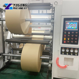 Máquina rebobinadora de corte longitudinal de rollo Jumbo de papel Kraft de alta velocidad con sistema de descarga automática y control de tensión - Product Image 1