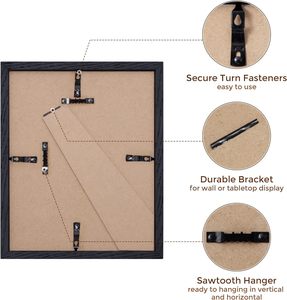 Fotoğraf çerçevesi ekran 5x7 resim meşe ahşap 8x10 siyah resim çerçevesi, katı Mat, 8X10 çevre dostu özel Logo ahşap - Product Image 6