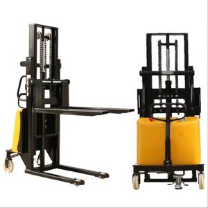 Idraulico elettrico a mano di sollevamento auto officina di carico di scarico con funzionamento a canale stretto carrello elevatore semi automatico - Product Image 5