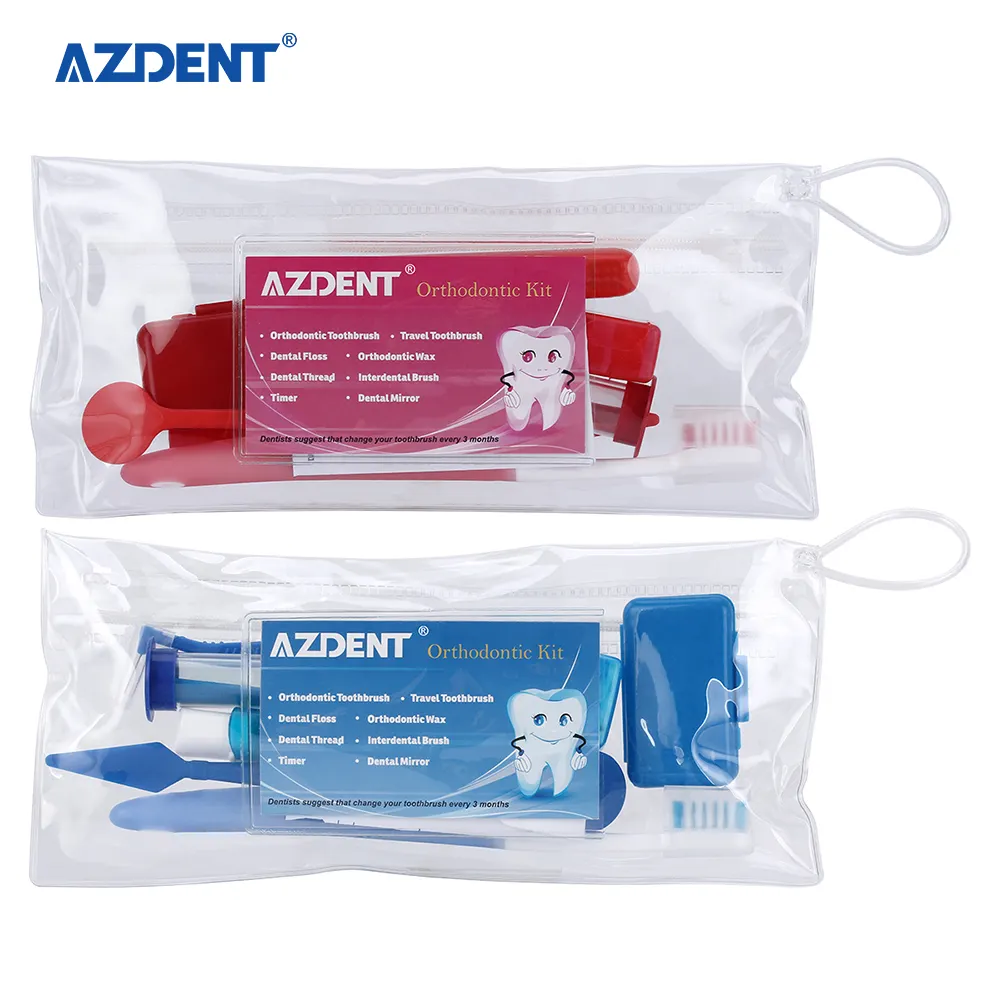 Kit de limpeza dental ortodôntica, 8 em 1, kit de limpeza oral