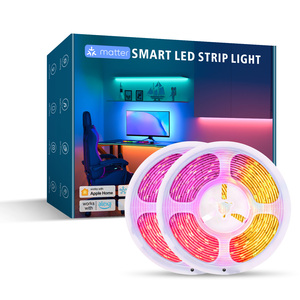 สมาร์ท Matter 24V 5M กลางแจ้ง RGB + CW แถบ LED กันน้ำ IP65ระยะไกล Tuya แอปควบคุมด้วยเสียง LED แถบสำหรับตกแต่ง - Product Image 1