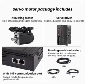 100W 220V Einphasen-Wechselstrom-Servomotor passend zum Servo antriebs satz - Product Image 5