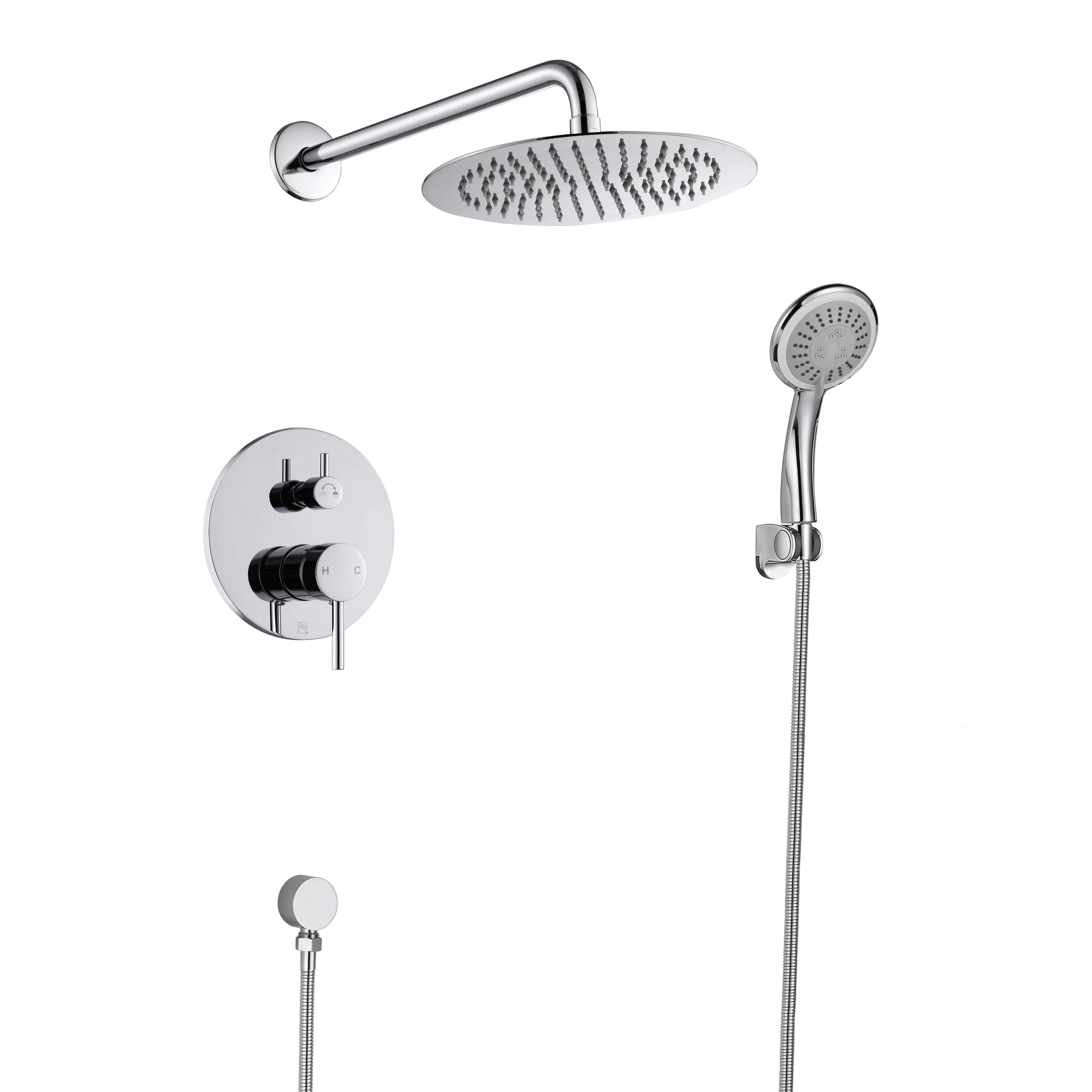 cUPC Wall Mount Rainfall Shower Faucet Set Wall Mounted Chrome Bathroom Waterfall System bathroom shower faucet 4 Hot Sale cUPC Wall Mount Rainfall Shower Faucet Set Wall Mounted Chrome Bathroom Waterfall System bathroom shower faucet