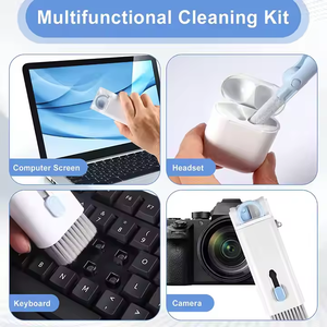 Wholesale <strong>Computer</strong> 7 in 1 Multifunctional Swipe <strong>Clean</strong> Tool Dust <strong>Keyboard</strong> Earbuds Cleaner Cleaning Kit - Product Image 5