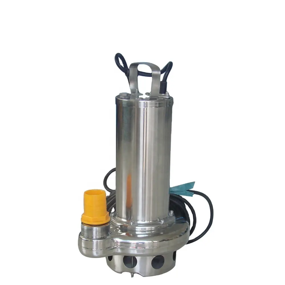 WQ Type Stainless Steel Submersible Sewage Pump, Dirty Water Pump Submersible Pump 1HP, 1.5HP, 2HP, 3HP