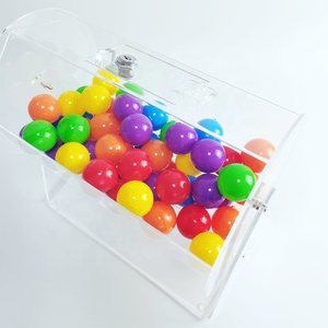 Şeffaf çekiliş varil bilet Luckydraw Spinner dönen şeffaf akrilik piyango şanslı beraberlik ekran kutusu - Product Image 5