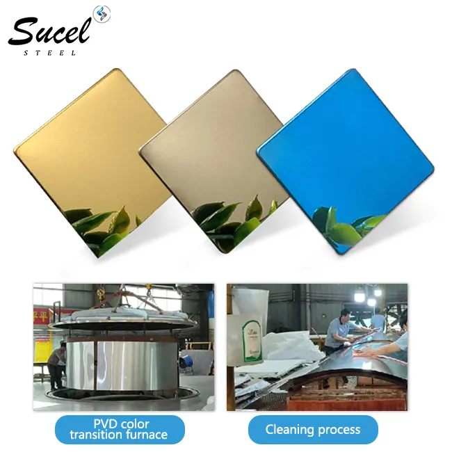 Sucel SS 304 4*8 тарелки для продажи декоративная золотого цвета 8K закончить до зеркального блеска металлический лист из нержавеющей стали