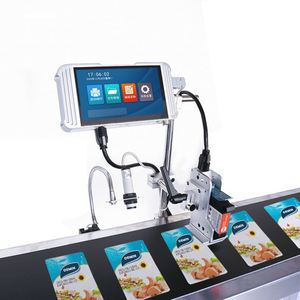 S10オンライン自動コードジェットプリンター日付バッチ番号包装ビニール袋組立ラインインクジェット印刷二次元コード - Product Image 1