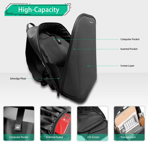 Intelligente programmazione luci a led zaino personalizzato cambiante borsa per Laptop donna uomo impermeabile Smart Led zaino - Product Image 5
