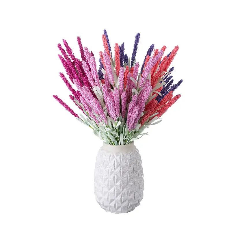 Pot de fleurs artificielles en plastique de lavande, 1 pièce, fleurs artificielles en mousse, fabrication pour décoration de la maison, fleurs et couronnes de fleur de CALLA CN;SHN