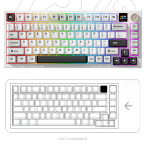 Teclado de interfaz USB retroiluminado RGB inalámbrico de gama alta 2,4G 75% Gaming Mechanical Three Modes para teclado Bluetooth Nuevo producto