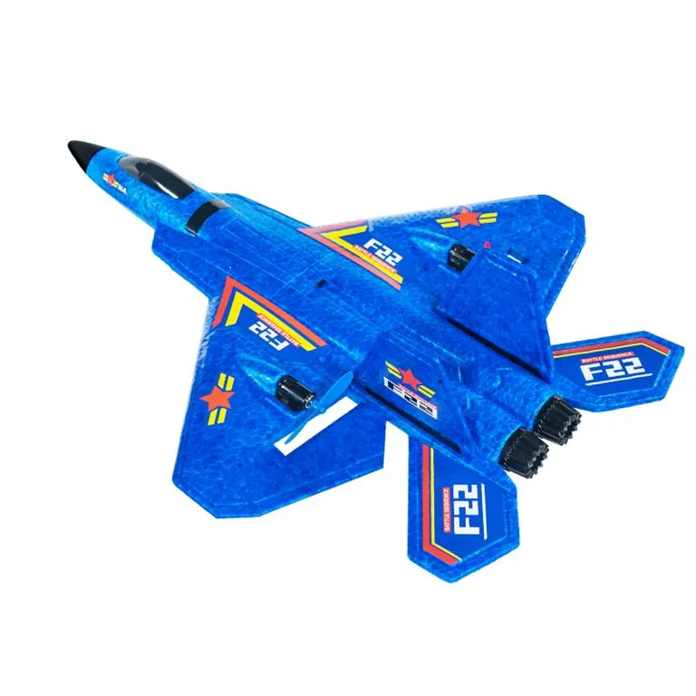 Avión teledirigido F-22 EPP de plástico, modelo de avión de ala fija, Avión de aire anticaída, juguetes voladores irrompibles