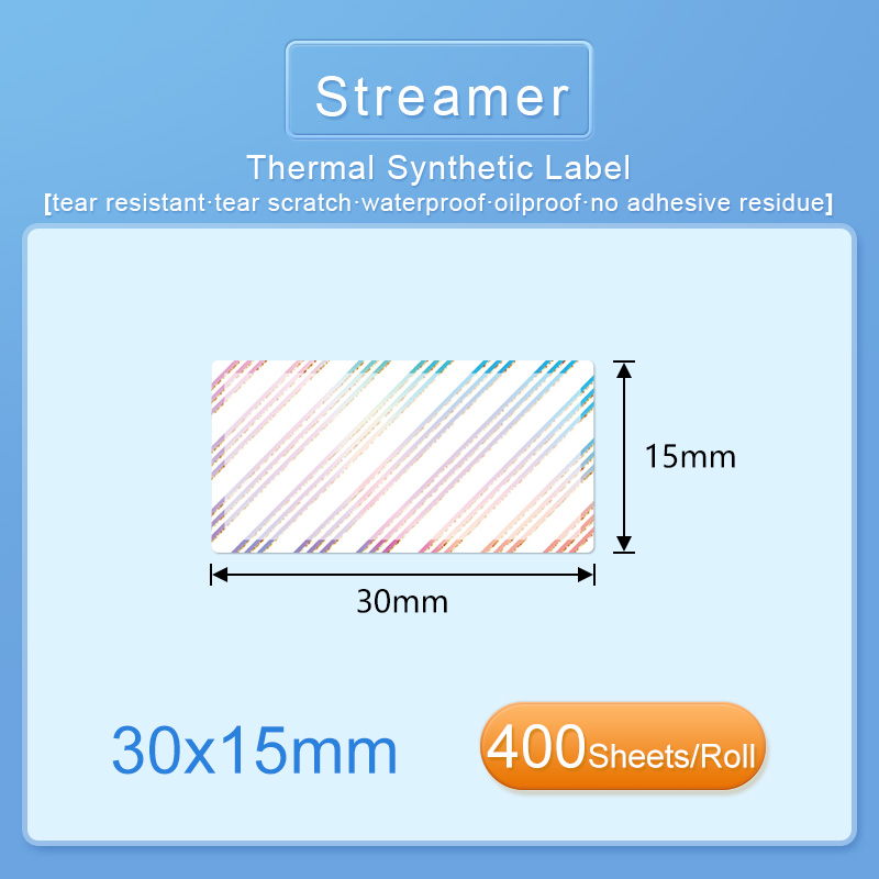 Étiquette de streamer 30x15mm