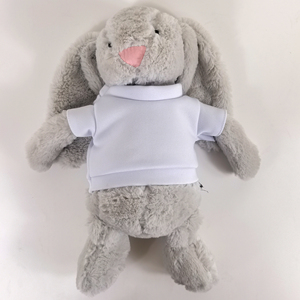 卸売100% ポリエステルぬいぐるみパーソナライズされたイースターバニー昇華Tシャツ付き