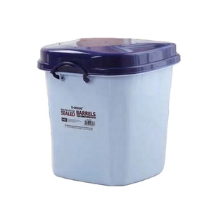 Large Capacity 15 kg <strong>pp</strong> Food Grade Material Plastic Rice Storage Bucket with Lid