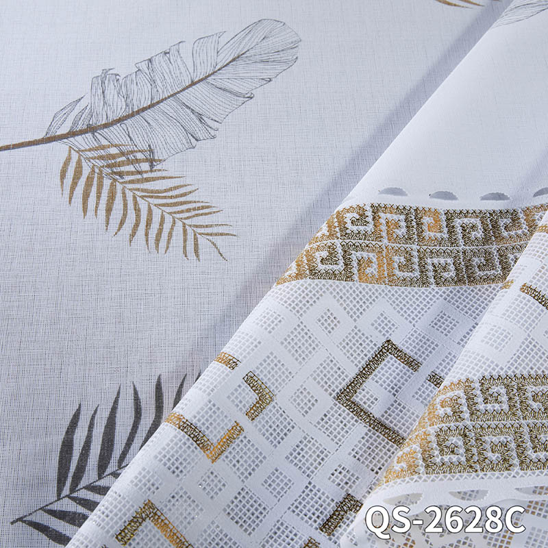 IUIU Light Luxury  Feather Leaf Home Dinning Hollow White Gold PVC Lace Tablecloth
