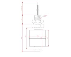 Sensores de nivel de flotador magnético de acero inoxidable WOW, Sensor de interruptor de flotador, instalación Vertical, rosca M10 - Product Image 4