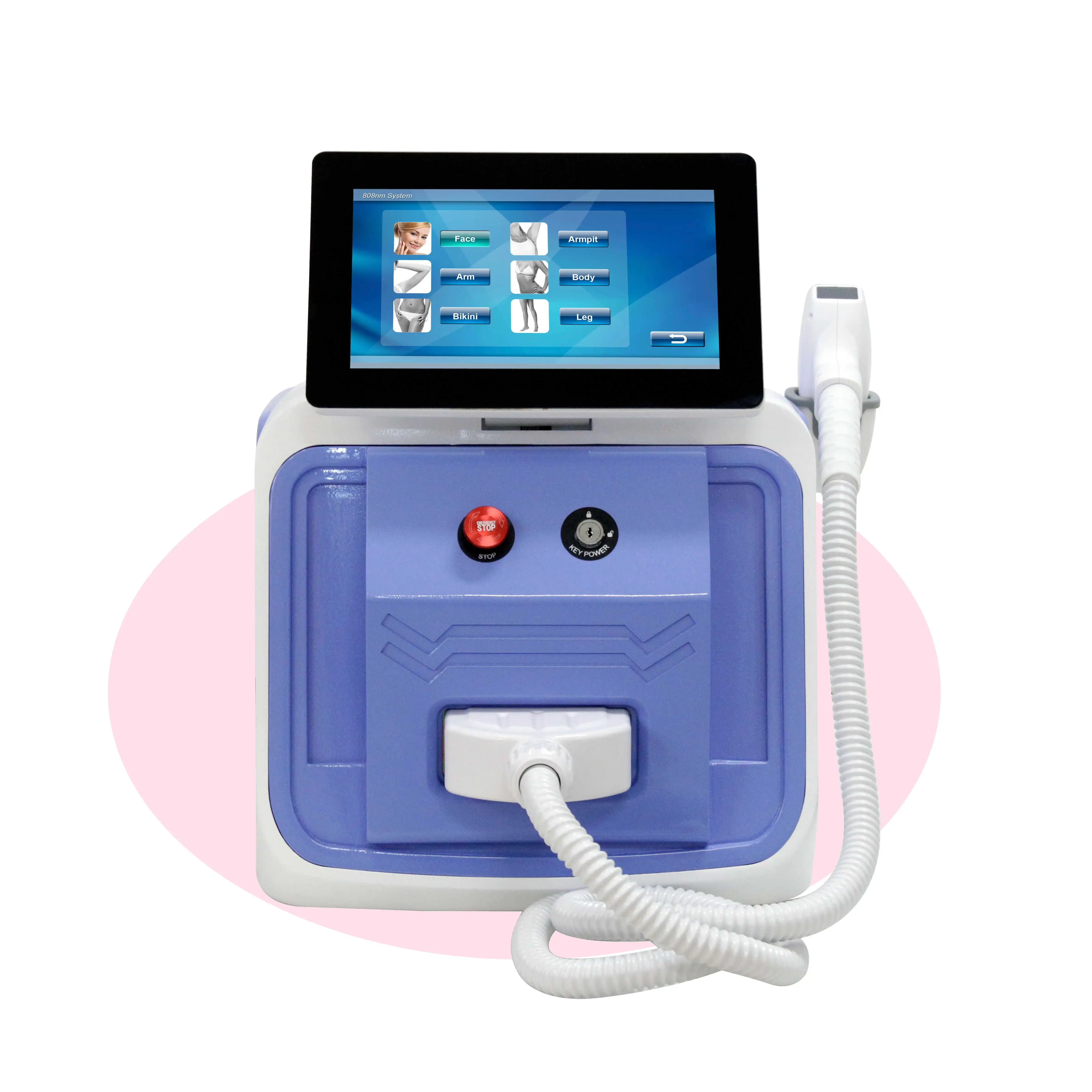 Weifang KM300D 755 808 1064nm Diode Laser/Laser Diodo 808/Xách Tay 808nm Diode Laser Hair Removal Giá Máy Để Bán