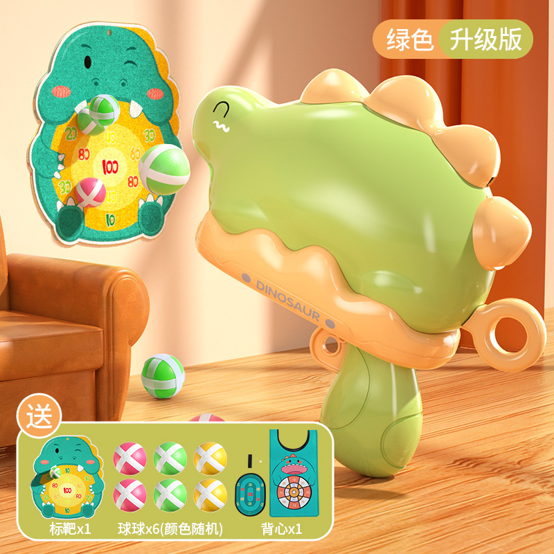 Pistola a Sfera Green+Dino - Gilet Bersaglio con 6 Sfere - Confezione Colorata