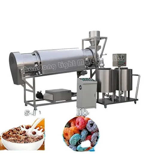 Máquina de revestimento de alta eficiência, linha de revestimento do comida do lanche cereal do tambor