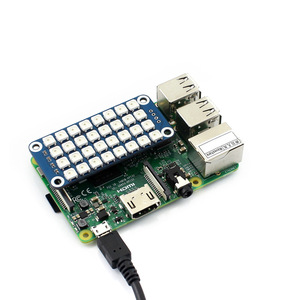 Lampone Pi vero colore RGB cappello <span class=keywords><strong>LED</strong></span> a bordo 4x8 RGB <span class=keywords><strong>LED</strong></span> scheda di espansione <span class=keywords><strong>Display</strong></span> colorato per la programmazione Rpi