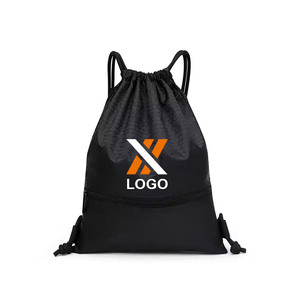 批发定制标志促销涤纶尼龙拉绳30厘米商店和背包拉绳袋 - Product Image 3