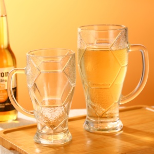 Classic 290ml 415ml High Quality Beer Glass Mugs with Handle Beer Drinks Glass <strong>Cup</strong> with Customized Decal Design - Product Image 1