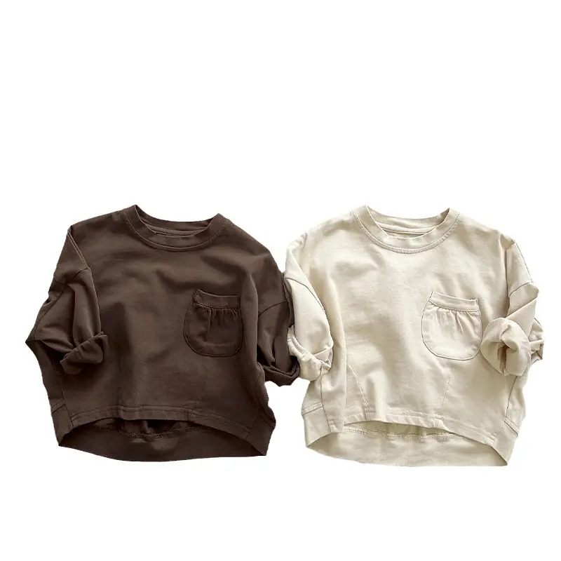 Abbigliamento per ragazzi e ragazze t-Shirt a maniche lunghe per bambini in versione coreana camicia larga per neonati con Base Versatile giapponese