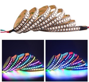DC5V WS2812B Led şerit IP65 30L/60L/144 leds/m WS2812 siyah/beyaz PCB akıllı RGB led ışık - Product Image 5