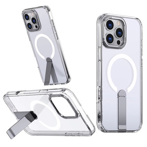 PC TPUマット磁気ワイヤレス充電携帯電話ケースiPhone用15Pro Max 16 Plus 11 12 13 14 Proミニメンタルホルダーカバー - Product Image 4