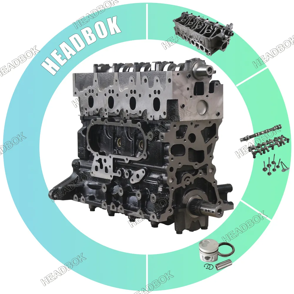 HEADBOK New Auto Diesel Complete Turbo Engine Assembly 2L 3L Long Block Motor for Toyota Dyna Hilux Hiace Land Cruiser