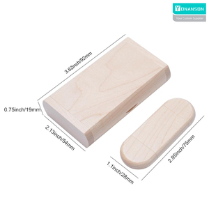 免费定制标志木质u盘8gb 16gb 32GB批发木质2合1 u盘64gb 128gb OTG Pendrive礼品盒