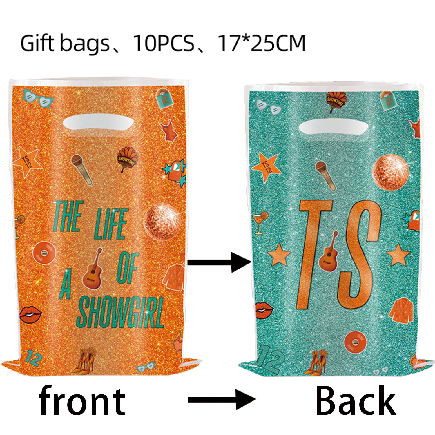 Green Orange-10pcs gift bag