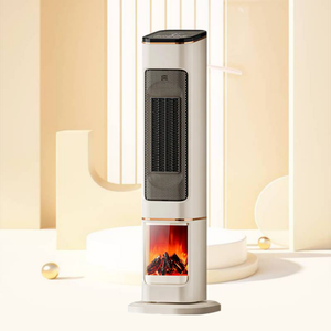 FIEEMOO 2000W potenza 12 ore funzione Timer portatile PTC ceramica elettrica termoventilatore con 3D effetto fiamma telecomando - Product Image 2