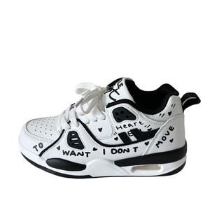 Giày thể thao bóng rổ graffiti phong cách cao 2025 phong cách phong cách Ins Giày chạy bộ ngón chân giản dị nam nữ sinh viên bình thường cặp đôi - Product Image 5
