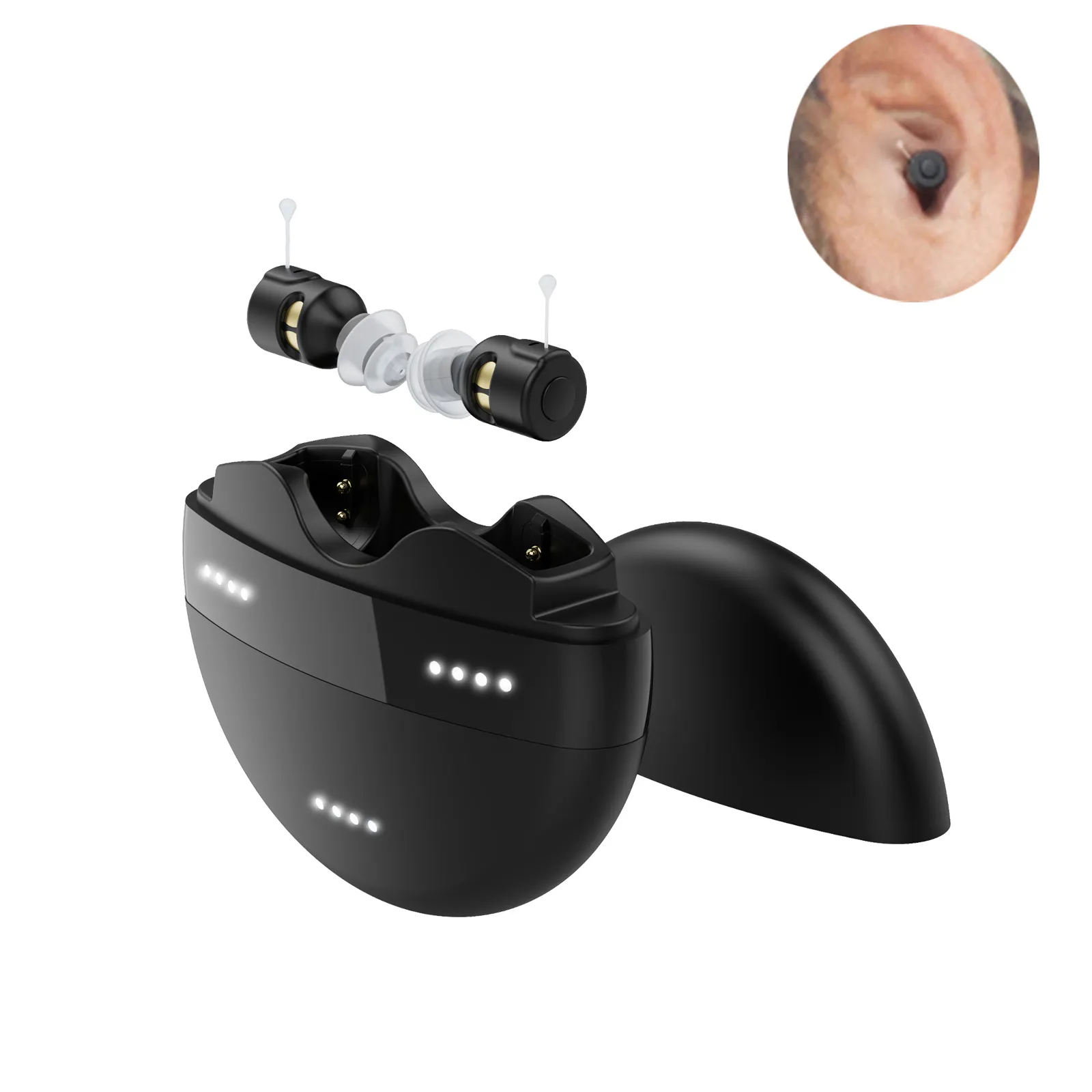 2024 nuevos productos de tendencia Invisible Mini recargable CIC Digital oído audífono