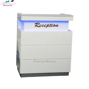 美容院多抽屉储物收银机大理石顶接待台前台柜台 - Product Image 4