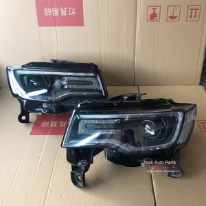Jeep yeni Grand Cherokee için orijinal LED far takımı 6000k kararmış gündüz çalışan işık lambası yüksek renk sıcaklığı