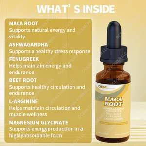 Hot verkopende Maca Wortel Vloeibare Druppels met Ashwagandha, Fenegriek, Rode Biet en L-Arginine voor Energie en Uithoudingsvermogen bij Mannen - Product Image 3