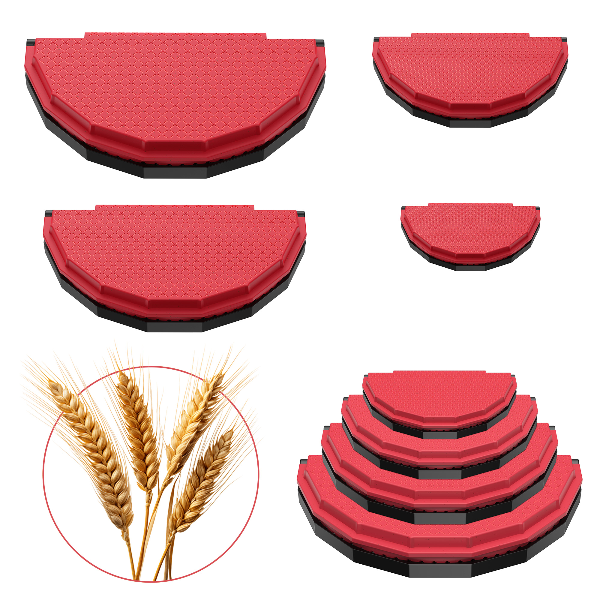Scelleuses à tortillas 4-en-1 (Noir et Rouge)