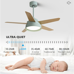 Hiện đại phong cách Bắc Âu tối giản quạt lớn Đèn LED trần ánh sáng <span class=keywords><strong>fan</strong></span> hâm mộ từ xa khá ưa thích màu đen thông minh quạt trần với ánh sáng - Product Image 4