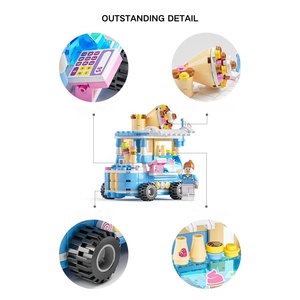 Nanoblocks DIY yapı taşları oyuncak çocuklar için 5 ila 7 yıl çocuk küçük parçacık sokak dükkanlar arabası serisi modeli oyuncak - Product Image 6