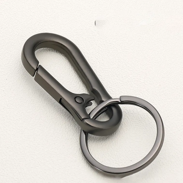 Bán buôn Sliver 50mm vòng chìa khóa Keychain Snap móc Carabiner tôm hùm Snap móc karabiner