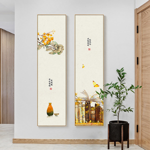 复古帆布印花海报墙面艺术图片供客厅中式日式风景画其他画作 - Product Image 1