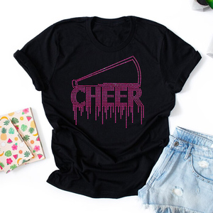 Cheer ve hoparlör özel tasarım Rhinestone Logo isı transferi tasarım düzeltme Rhinestone şablon desen yapay elmas Transfer tatoo - Product Image 4