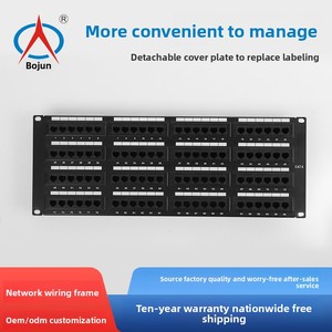 Panel de conexión de datos de red sin blindaje CAT6 de 96 puertos con estándar de Categoría 6 de módulos RJ45 integrados - Product Image 3