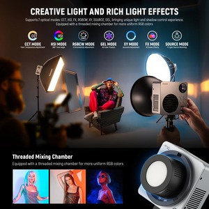 NEEWER HB80C RGBWW LED Video işığı için 100W PD hızlı şarj 80W RGB COB sürekli çıkış aydınlatma yerleşik fotoğraf Lighti - Product Image 3
